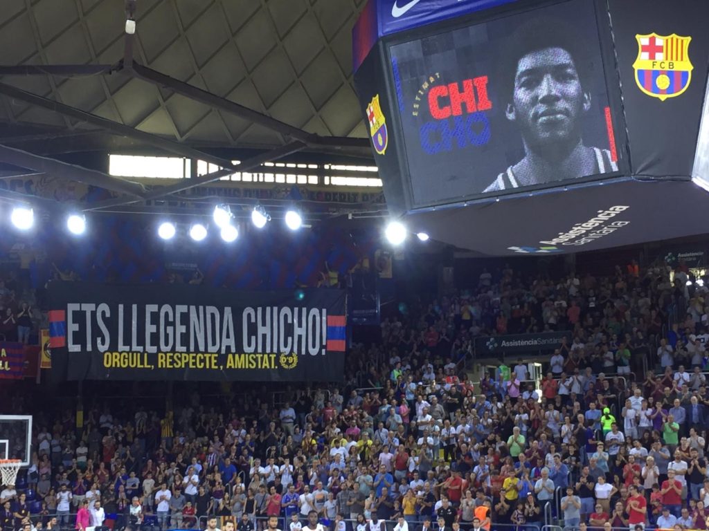 El emotivo homenaje del Palau Blaugrana a Chicho Sibilio